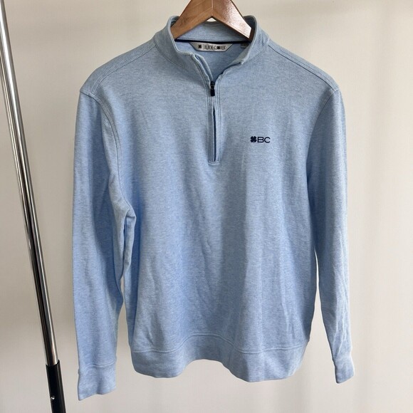 Black Clover Live Luck Golf Quarter Zip Pullover Long Sleeve Sweater Men’s Small - Picture 1 of 5